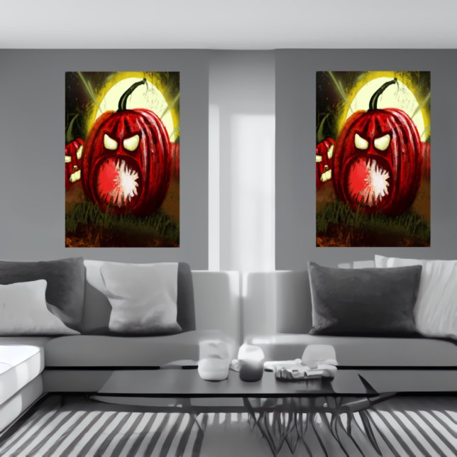 Der Horror des Pumpkins | AI Art Poster (Von Creator hochgeladen)