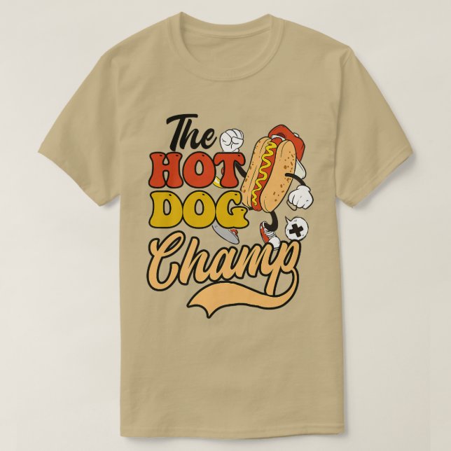 Der Hot Dog Champ Design Hot Dog Lover T-Shirt (Design vorne)