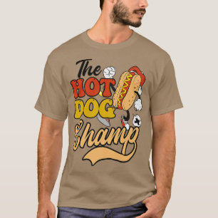 Der Hot Dog Champ Design Hot Dog Lover T-Shirt