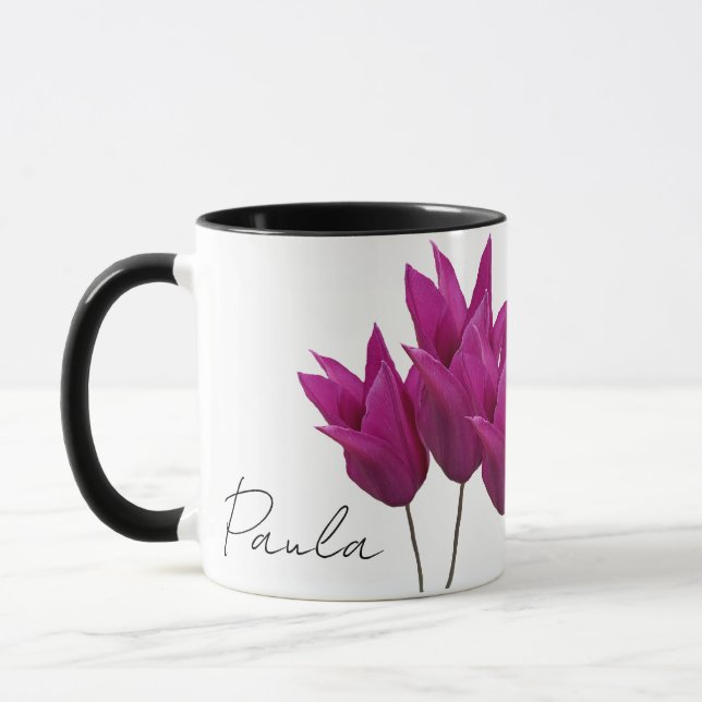 Der hübsche Rosa-Tulpen-Blumen-Name Paula Tasse (Links)