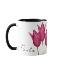 Der hübsche Rosa-Tulpen-Blumen-Name Paula