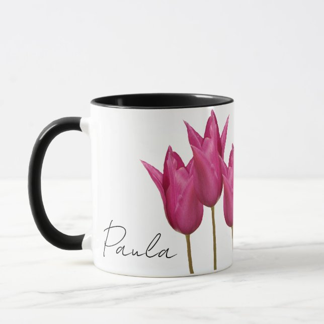 Der hübsche Rosa-Tulpen-Blumen-Name Paula Tasse (Links)