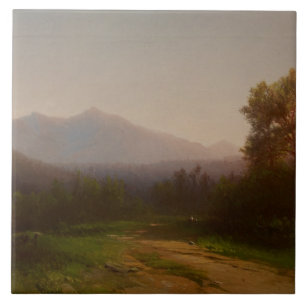 Der Hudson-Landschaft, c.1860-5 (Öl auf Leinwand) Fliese