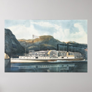 Der Hudson River Steamboat `St. John' Poster