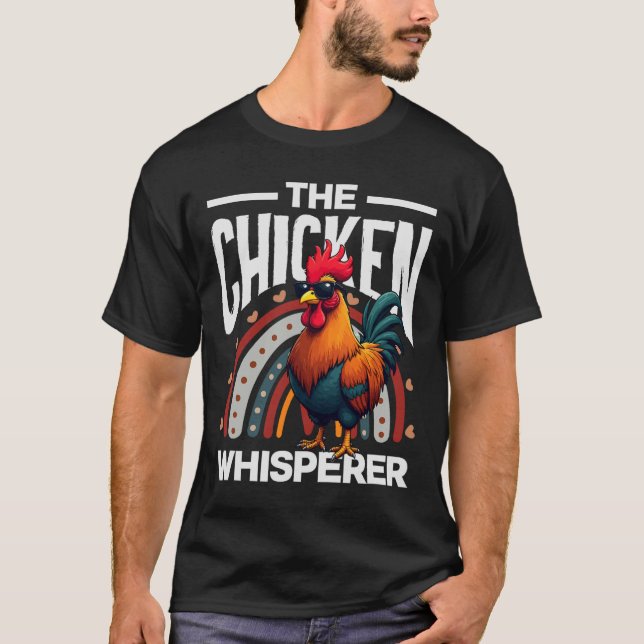 Der Hühnerflüsterer Cooler Hahn Singlet Regenbogen T-Shirt (Vorderseite)