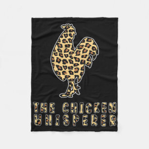 Der Hühnerflüsterer Leopardendruck für Hühner-Fan Fleecedecke