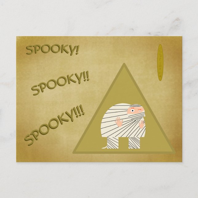 Der Hunchback als Spooky Mummy Feiertagspostkarte (Vorderseite)