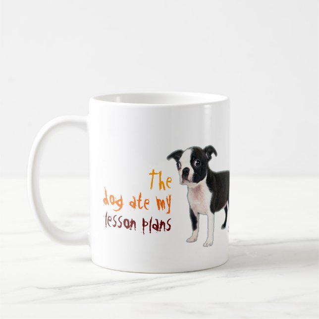 Der Hund aß meine Unterrichtspläne Tasse (Links)