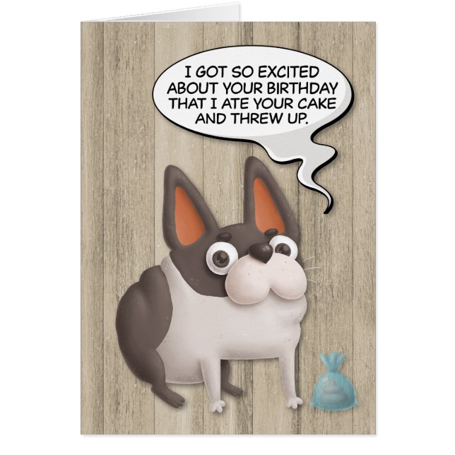 Der Hund "Ate Your Cake" Funny Birthday Card (Vorne)