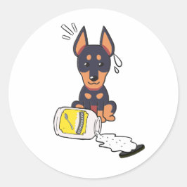 Der Hund der Sternguard verschüttete Mayonnaise Runder Aufkleber