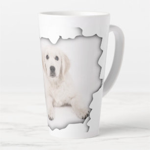 Der Hund entwarf die Latte-Tasse   hohe Tasse