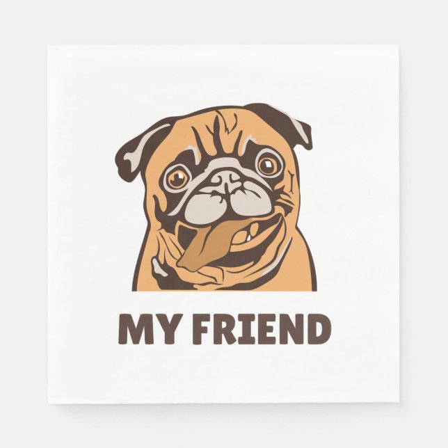 Der Hund ist mein Freund Serviette (Vorderseite)