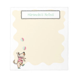 Der Hund Leben Gelbe Klecker Hundename Notizblock