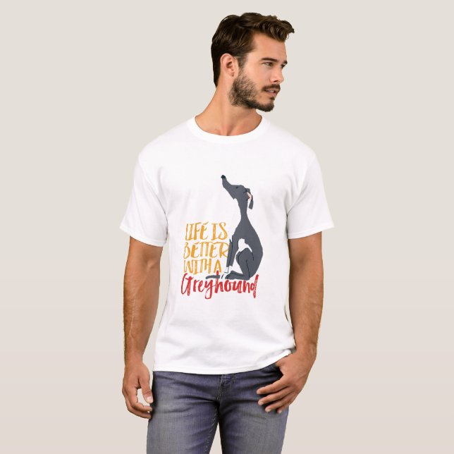Der Hund Lover ist besser mit einem Windhund T-Shirt (Vorne ganz)