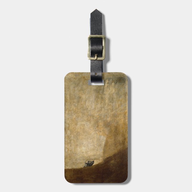 Der Hund (Schwarze Bilder) von Francisco Goya 1820 Gepäckanhänger (Vorderseite vertikal)