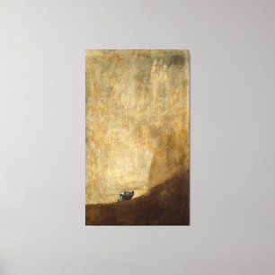 Der Hund (schwarze Malereien) durch Francisco Goya Leinwanddruck