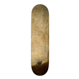 Der Hund (schwarze Malereien) durch Francisco Goya Skateboard