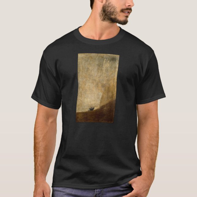 Der Hund (schwarze Malereien) durch Francisco Goya T-Shirt (Vorderseite)
