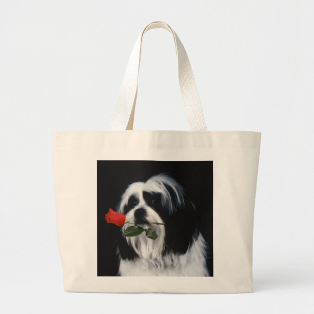 Der Hund Shih Tzu Jumbo Stoffbeutel (Vorne)