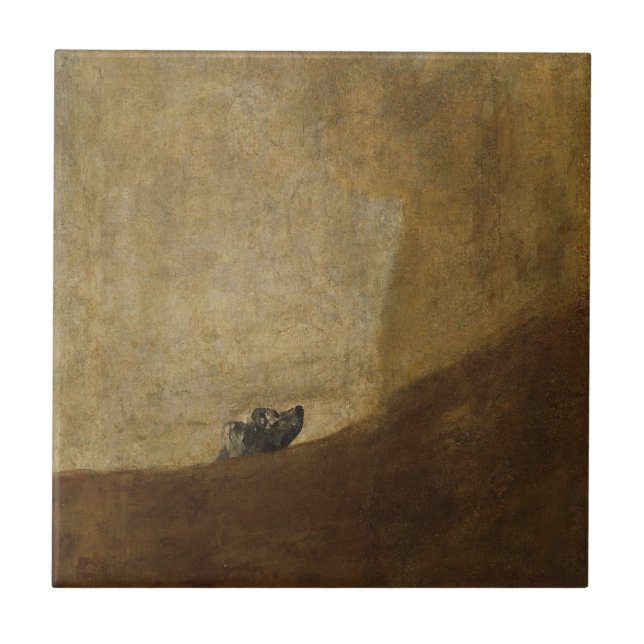 Der Hund von Francisco Goya Fliese (Vorderseite)