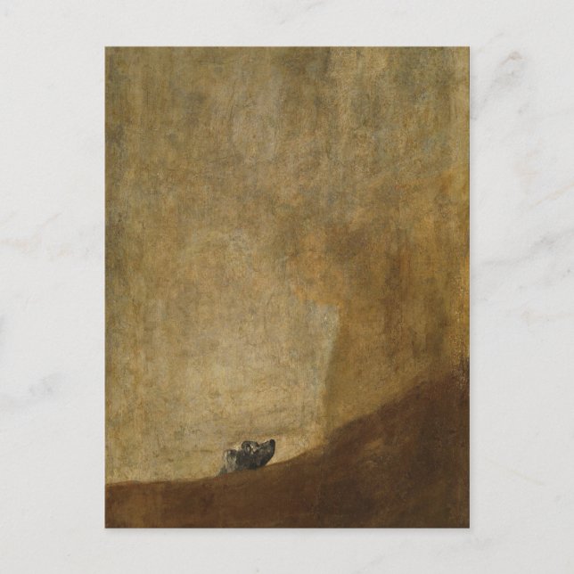 Der Hund von Francisco Goya Postkarte (Vorderseite)