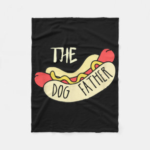Der Hunde-Vater Bbq Hot Dog Dad Vatertag Grill Fleecedecke