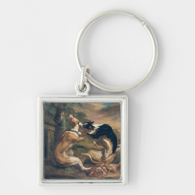 Der Hundekampf, 1678 Schlüsselanhänger (Vorne)