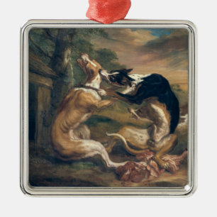 Der Hundekampf, 1678 Silbernes Ornament