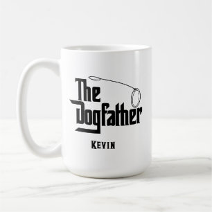Der Hundepate Hundepapa Weiß auf Dunkel Kaffeetasse