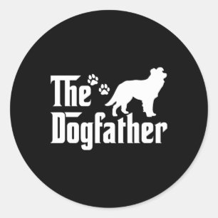 Der Hundepate Tee Vatertag Geschenk Hunde Liebhabe Runder Aufkleber