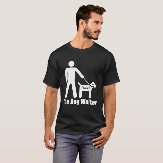 Der Hundewanderer addieren, die den Namen oder T-Shirt (Vorne ganz)