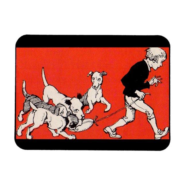 der Hundewanderer Magnet (Horizontal)