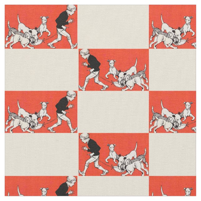 der Hundewanderer Stoff (Nahaufnahme)