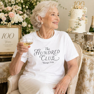 Der Hundred Club Vintage 100. Geburtstag T-Shirt