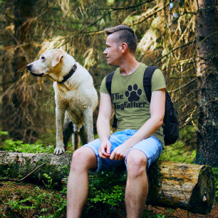 Der Hundvater Hund Haustier Pfotenabdruck T-Shirt