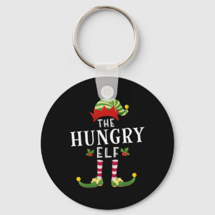 Der Hungrige Elf Weihnachten Matching Pajama Schlüsselanhänger