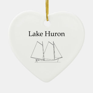 Der Huronsee-Segelboot Keramikornament
