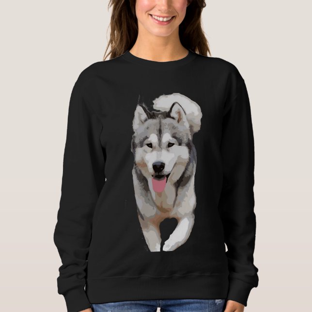 Der Husky-Spaziergang Sweatshirt (Vorderseite)