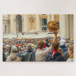 Der Hut in Rom, Italien, wird von vielen Menschen Puzzle