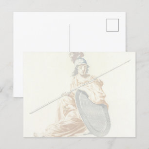 Der Hüter der Weisheit, Minerva von Johan Teyler Postkarte