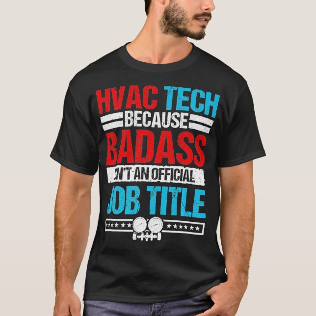 Der HVAC-Techniker gibt Design auf der Rückseite d T-Shirt (Vorderseite)