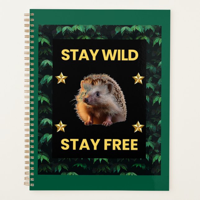 Der Igel - Bleibe Wild Bleibe kostenlos Planer (Vorderseite)