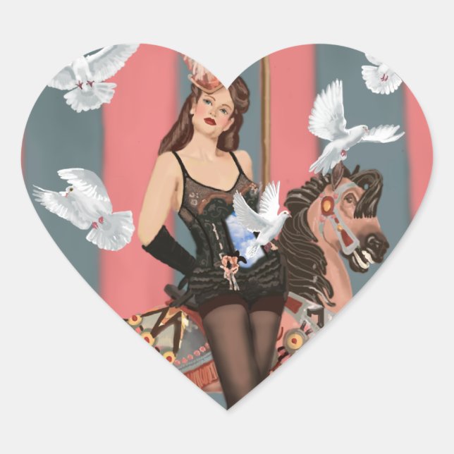 Der Illusionist Herz-Aufkleber (Vorderseite)