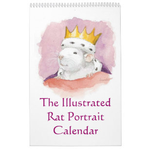 Der illustrierte Ratten-Porträt-Kalender Kalender