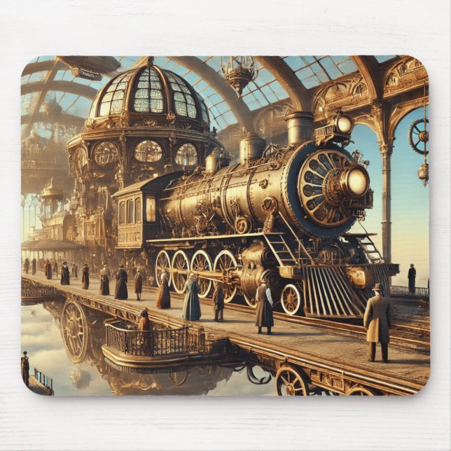 Der Im Flugzeug Bahnhof Mousepad (Vorne)