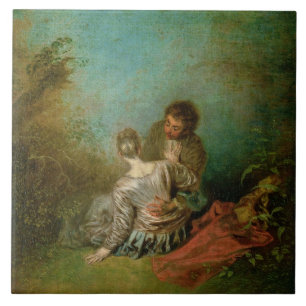 Der ImitatPas, c.1717 (Öl auf Leinwand) Fliese