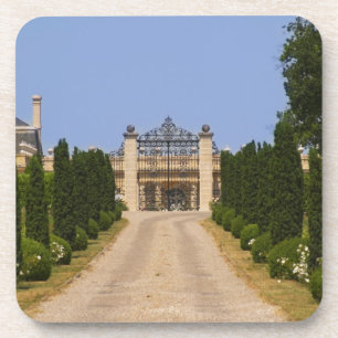 Der imposante Eingang des Chateau Haut Sarpe, Untersetzer