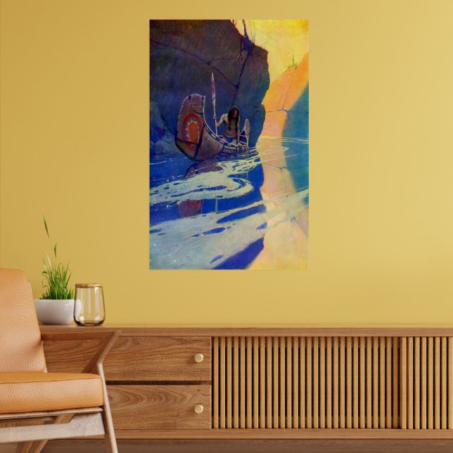 Der Inder in seiner Einsamkeit NC Wyeth 1907 Poste Poster (Wohnzimmer 2)