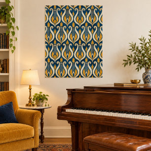Der Indigo-Lyre-Kunstprint Poster
