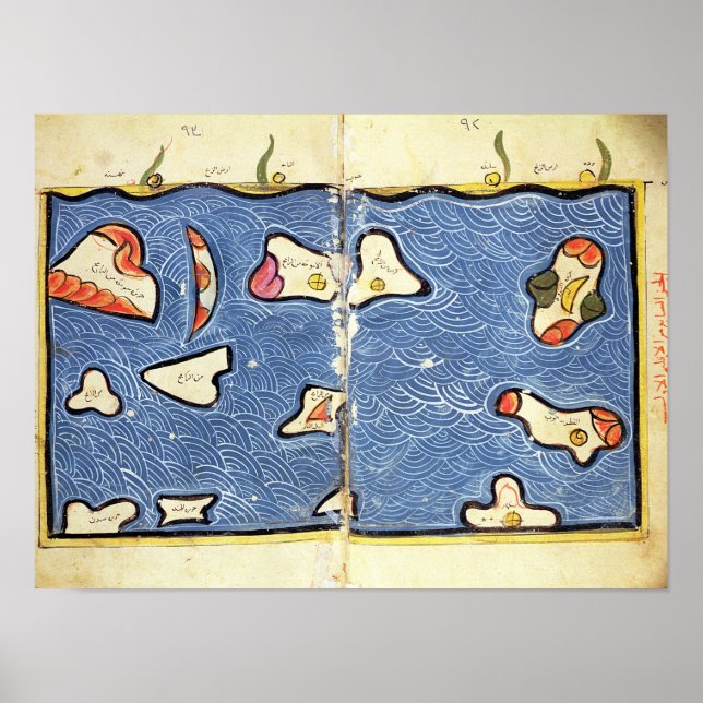 Der Indische Ozean aus einem Atlas Poster (Vorne)